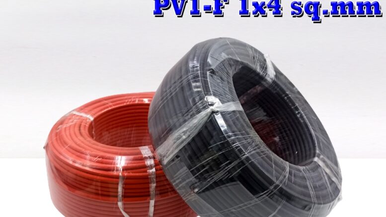 สายไฟสำหรับงานโซล่าเซลล์ (ราคาโปรโมชั่น) มาตรฐาน TUV PV1-F 1x4 sq.mm