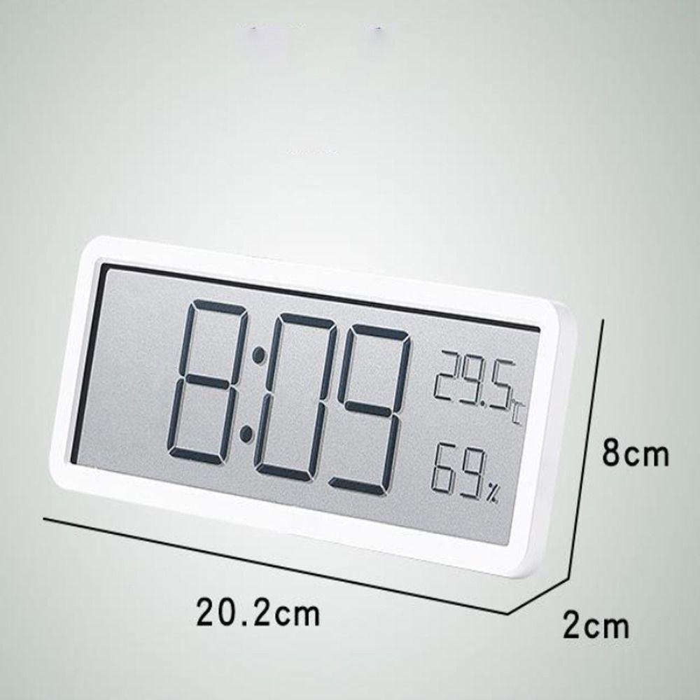 Blliss นาฬิกาดิจิทัลติดผนัง หน้าจอ LCD อุณหภูมิ ความชื้น 2 สี ใช้แบตเตอรี่ สําหรับตกแต่งบ้าน
