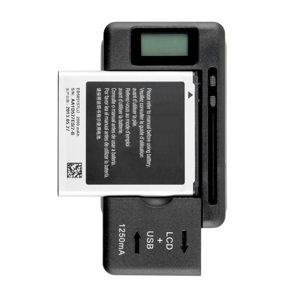 อุปกรณ์ชาร์จแบตเตอรี่ LCD สำหรับโทรศัพท์มือถือ USB-Port