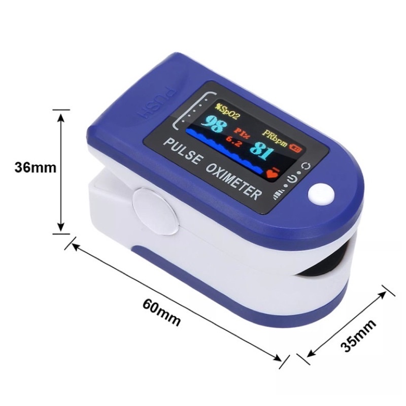 เครื่องวัดออกซิเจนที่ปลายนิ้ว Pulse fingertip oximeter รุ่น LK88 (ไม่ได้แถมแบตเตอรี่ให้)