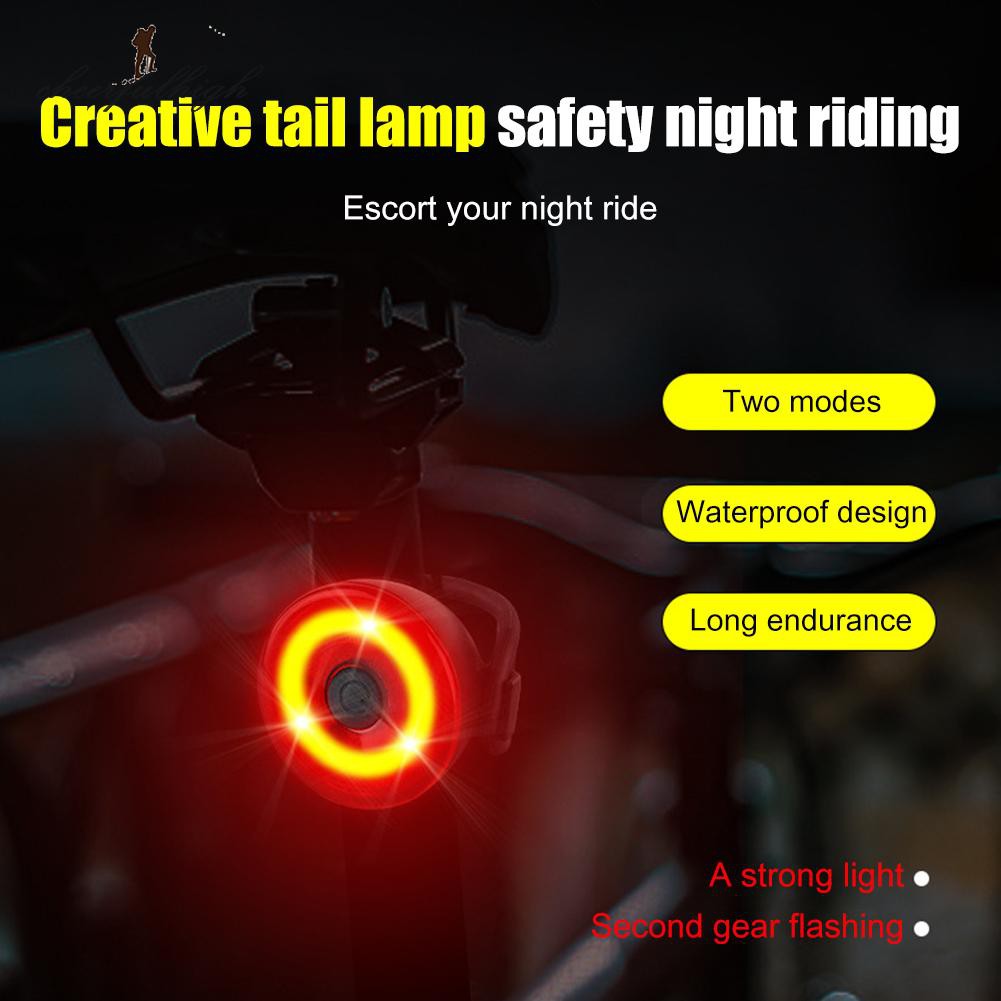 ❀cheerfulhigh❀ ไฟท้ายจักรยาน LED MTB แบบมืออาชีพ ไฟเตือนความปลอดภัย ด้านหลัง 2 CR2032 รวมแบตเตอรี่