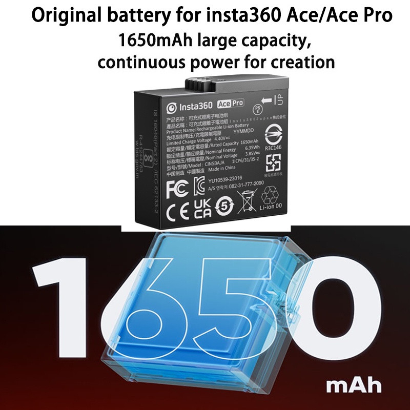 AMagisn สำหรับ Insta360 Ace Pro Charge Case Fast กล่องชาร์จชุดแบตเตอรี่สำหรับ Insta360 Ace & Ace Pro อุปกรณ์เสริม