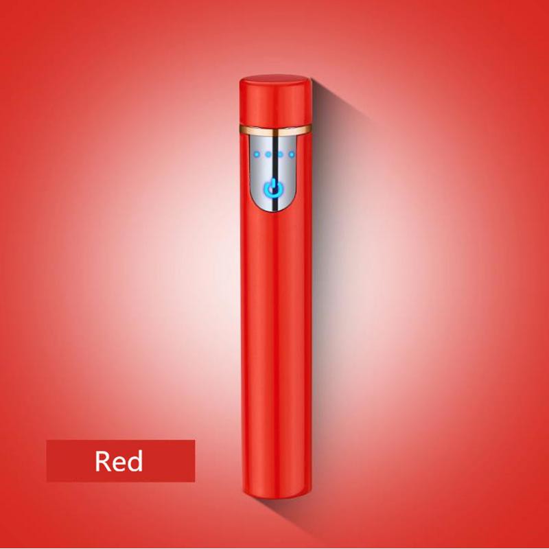 ไฟแช็คไฟฟ้า  ไฟแช็ค ไฟแช็กแบบชาร์ตพร้อมไฟแสดงสถานะแบตเตอรี่ (สีดำ) (สีแดง) (สีขาว) (สีน้ำเงิน)