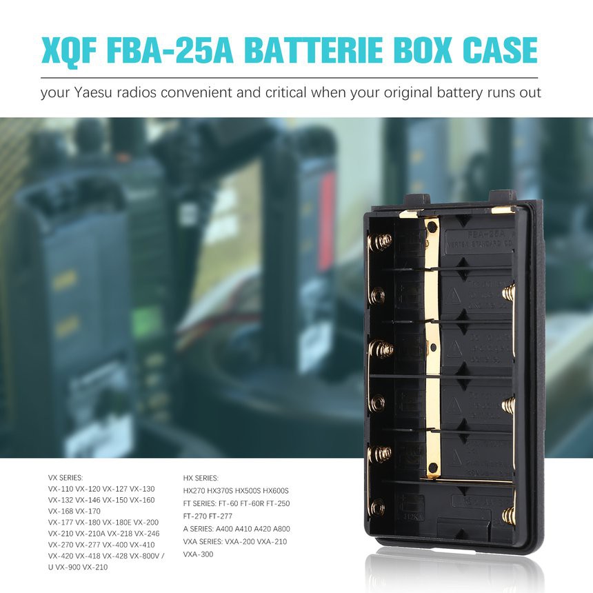 กล่องแบตเตอรี่ Xqf Fba - 25 A สําหรับ Yaesu / Vertex มาตรฐาน Ft60R Vx168