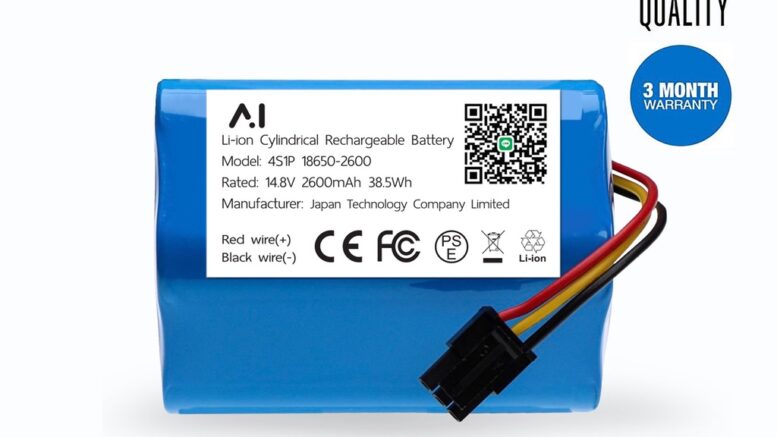 Battery แบตเตอรี่สำหรับหุ่นยนต์ดูดฝุ่น For Liectroux B6009 Battery Li-ion 2600mAh 14.4-14.8V (Ai Japan)