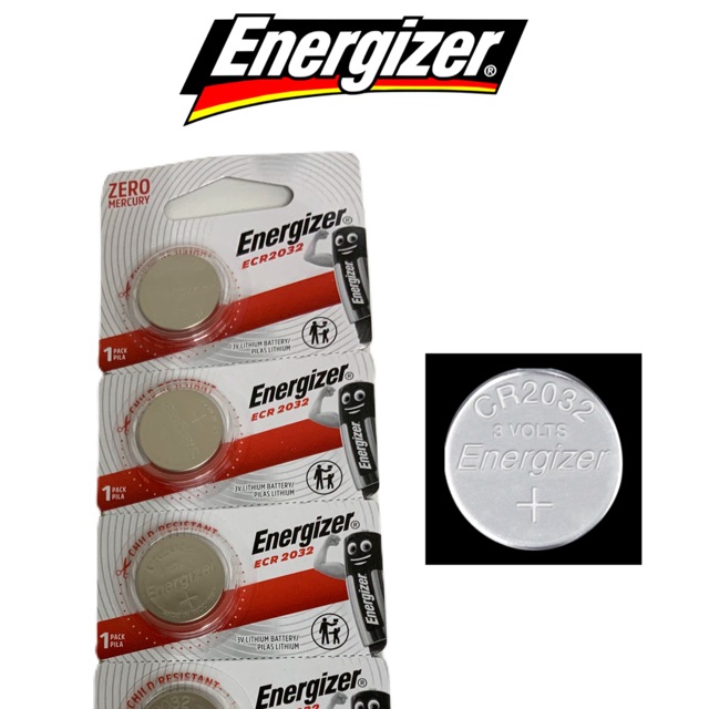 Energizer CR2032 (3V) Lithium Battery แบตเตอรี่อิเล็คทรอนิกส์ ถ่านใหม่ ของแท้ แพคละ5ก้อนEXP.08/2027