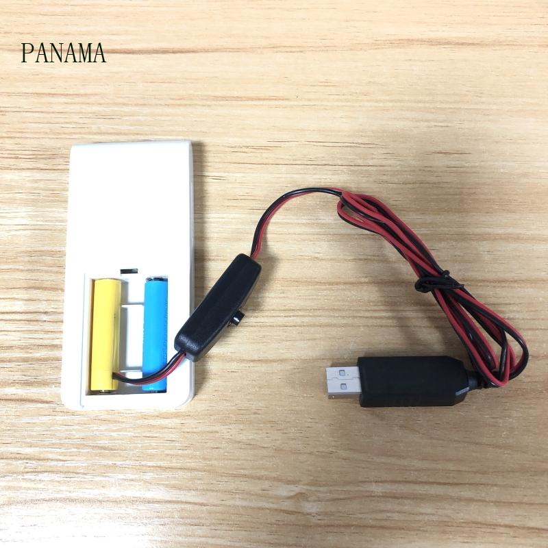 Nama อะแดปเตอร์แบตเตอรี่ดัมมี่ AAA USB พาวเวอร์ซัพพลาย 2 AAA แบบเปลี่ยน สําหรับ LED