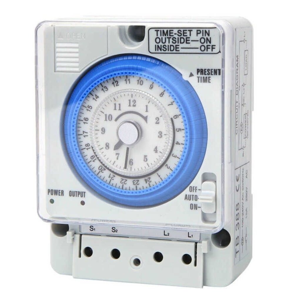 Timer Switch 220V ไทม์เมอร์ นาฬิกาตั้งเวลา 24ชม. มีแบตเตอรี่สำรองไฟ