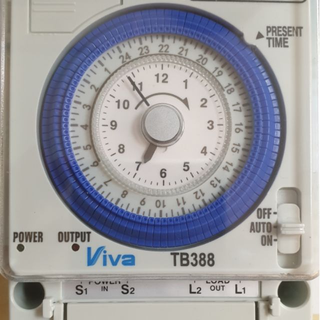 VIVA เกรด A งานโรงงาน ไทม์เมอร์ Timer Switch นาฬิกาตั้งเวลา 24ชม. มีแบตเตอรี่สำรองไฟ 24HR TB388