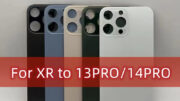 อะไหล่ฝาครอบแบตเตอรี่ แบบกระจก สําหรับ DIY X XR เป็น 13 Pro 14Pro XS Max Like 13Pro Max