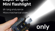 Warsun G3 ไฟฉาย LED ขนาดเล็ก พร้อมไฟ COB ขนาดพกพา น้ําหนักเบาพิเศษ 6 ซม. 35 กรัม แบตเตอรี่ 500mAh ซูมได้ ใช้งานได้นาน ตะขอปลดเร็ว