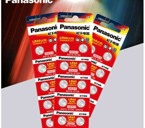 Panasonic แบตเตอรี่ AG13 LR44 A76 1.5V button battery.