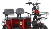 (**พร้อมแบต**) Electric Bicycle มอเตอร์ไซค์ไฟฟ้าสามล้อ 2 ตอน 48V มีกระจก ไฟเลี้ยว รถไฟฟ้า จักรยานไฟฟ้าผู้ใหญ่ ไฟ LED