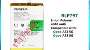 แบตเตอรี่ Oppo A72 5G / Oppo A73 5G BLP797 4040mAh ประกัน 3 เดือน
