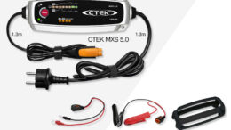 CTEK เซ็ท MXS 5.0 C [เครื่องชาร์จแบตเตอรี่ MXS 5.0 + เคสซิลิโคน] [สำหรับรถยนต์และรถมอเตอร์ไซต์] รับประกัน 5 ปี