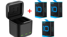 TELESIN Charger + Battery แท่นชาร์จและแบตเตอรี่เสริม รองรับ GoPro Hero 10/9