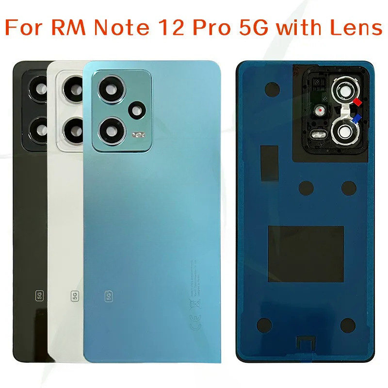 ฝาครอบแบตเตอรี่ พร้อมเลนส์กล้อง คุณภาพสูง แบบเปลี่ยน สําหรับ Xiaomi Redmi Note 12 Pro 5G