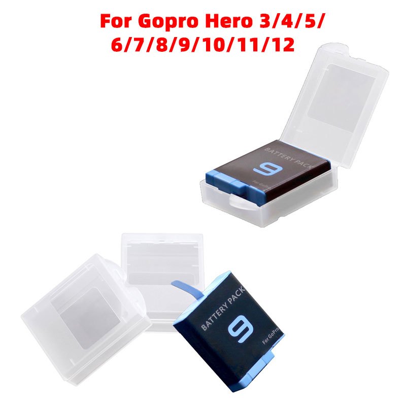 เคสกล่องพลาสติก ป้องกันแบตเตอรี่ อุปกรณ์เสริม สําหรับกล้อง GoPro Hero 12/11/10/9/8/7/6/5/4/3