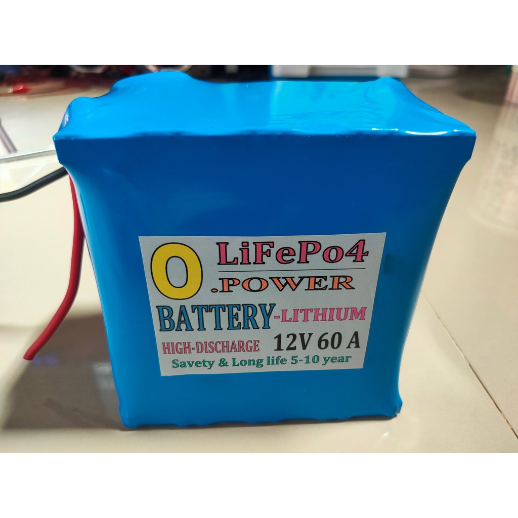 แบตเตอรี่ 12V 60แอมป์ ลิเธียมฟอสเฟต Lithium battery (LiFePO4)